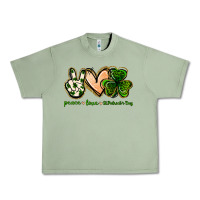 Oil Green peace love st.patrick's day Urban Heavy Tee - Jasminsmagicworld