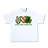 White peace love st.patrick's day Urban Heavy Tee - Jasminsmagicworld