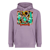 Lavender taurus turquoise cowhide Heavyweight Hoodie - RanaPortraitStore