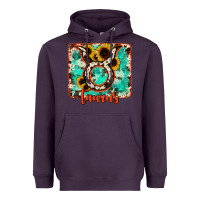 Plum taurus turquoise cowhide Heavyweight Hoodie - RanaPortraitStore