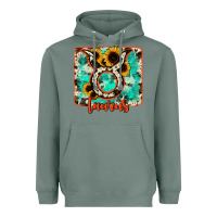 Sage taurus turquoise cowhide Heavyweight Hoodie - RanaPortraitStore