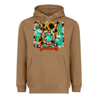 Toasted Coconut taurus turquoise cowhide Heavyweight Hoodie - RanaPortraitStore