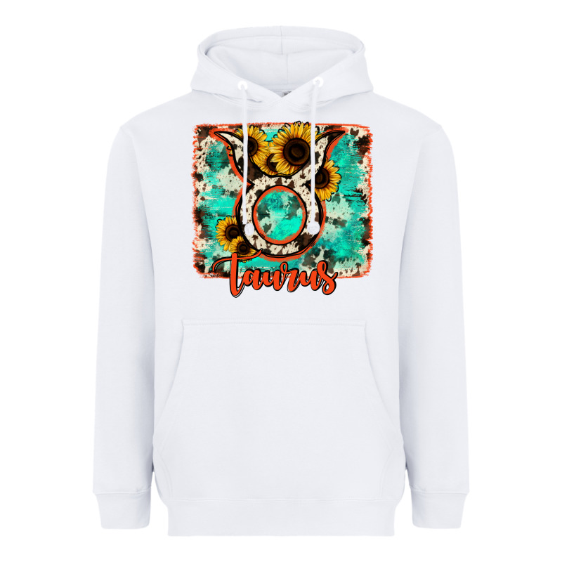 Taurus Turquoise Cowhide Heavyweight Hoodie by RanaPortraitStore | Teevron
