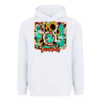 White taurus turquoise cowhide Heavyweight Hoodie - RanaPortraitStore