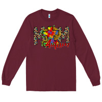 Burgundy mom autism 2 Long Sleeve Tee - RacoonDesign