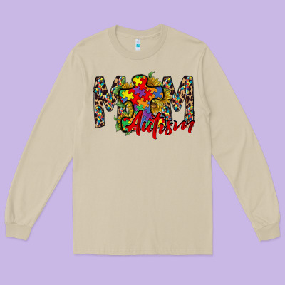 Mom Autism 2 Long Sleeve Tee Designed By Racoondesign
