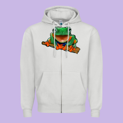 Frog Zipper Hoodie Designed By Jasminsmagicworld