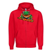 Red frog Zipper Hoodie - Jasminsmagicworld