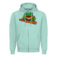 Seafoam frog Zipper Hoodie - Jasminsmagicworld