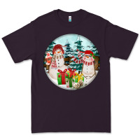 Plum Christmas snowman Premium Tee - FaDigitalArtStudio