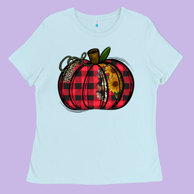 Buffalo Pumpkin Ladies Tee Designed By Cowhidedigitalart