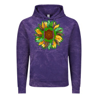 Cloud Purple st patricks sunflower with leopard  shamrock and glitter Vintage Hoodie - Artiststas