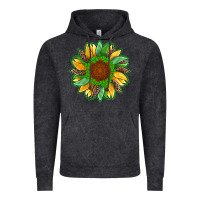 Vintage Black st patricks sunflower with leopard  shamrock and glitter Vintage Hoodie - Artiststas