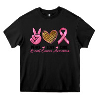 Black peace love cure Heavy Core Tee - RanaPortraitStore