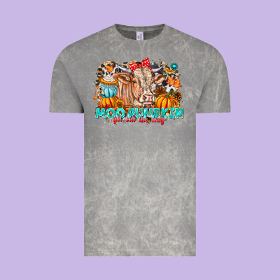 Moo Pumpkin Get Out The Way Vintage Tee Designed By Cowhidedigitalart