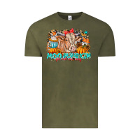 Vintage Olive Moo Pumpkin Get Out The Way Vintage Tee - CowhideDigitalArt