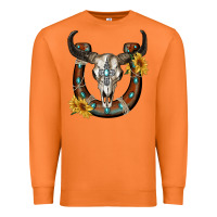 Carrot bull skull with horseshoe Premium Sweatshirt - RanaPortraitStore