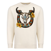 Sandshell bull skull with horseshoe Premium Sweatshirt - RanaPortraitStore