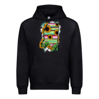 Black Mississippi Map Sunflower Cactus Serape Urban Hoodie - RanaPortraitStore