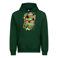 Forest Green Mississippi Map Sunflower Cactus Serape Urban Hoodie - RanaPortraitStore