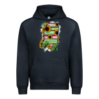 Navy Mississippi Map Sunflower Cactus Serape Urban Hoodie - RanaPortraitStore