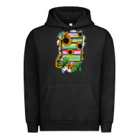 Pigment Black Mississippi Map Sunflower Cactus Serape Urban Hoodie - RanaPortraitStore