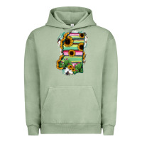 Pigment Oil Green Mississippi Map Sunflower Cactus Serape Urban Hoodie - RanaPortraitStore
