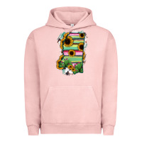 Pigment Salmon Mississippi Map Sunflower Cactus Serape Urban Hoodie - RanaPortraitStore