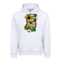 White Mississippi Map Sunflower Cactus Serape Urban Hoodie - RanaPortraitStore