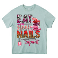 Arona eat sleep nails repeat bbs Heavy Core Tee - BundleAndBundleShop