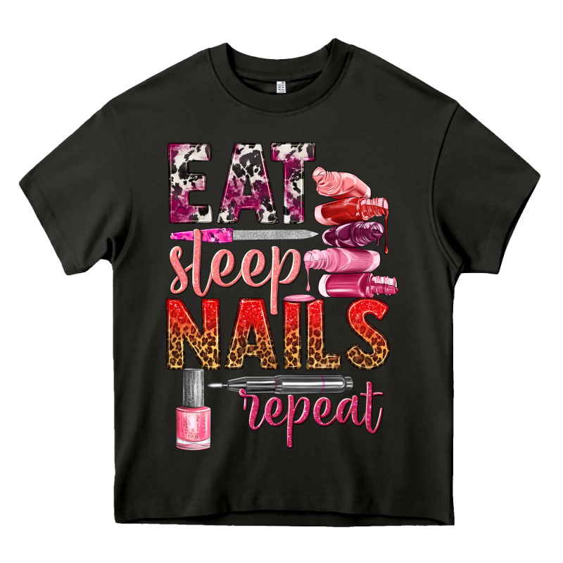 Eat Sleep Nails Repeat Bbs Heavy Core Tee by BundleAndBundleShop | Teevron