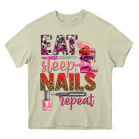 Mossy eat sleep nails repeat bbs Heavy Core Tee - BundleAndBundleShop