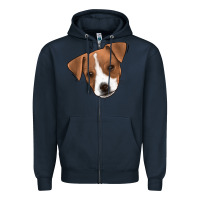 Navy Jack Russel Zipper Hoodie - Jasminsmagicworld
