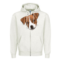 Oatmeal Heather Jack Russel Zipper Hoodie - Jasminsmagicworld