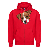 Red Jack Russel Zipper Hoodie - Jasminsmagicworld
