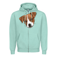 Seafoam Jack Russel Zipper Hoodie - Jasminsmagicworld