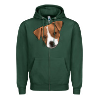 Sports Green Jack Russel Zipper Hoodie - Jasminsmagicworld