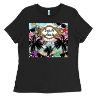 Black Beach Please Ladies Tee - CowhideDigitalArt