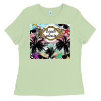 Matcha Beach Please Ladies Tee - CowhideDigitalArt