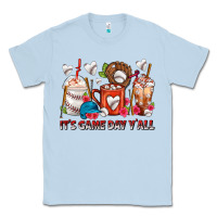 Dusty Blue It's Game Day Y'all Baseball Coffee Cups Classic Tee - FaDigitalArtStudio