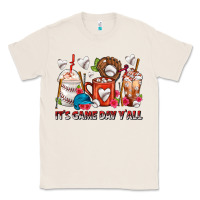 Natural It's Game Day Y'all Baseball Coffee Cups Classic Tee - FaDigitalArtStudio