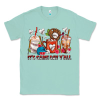 Seafoam It's Game Day Y'all Baseball Coffee Cups Classic Tee - FaDigitalArtStudio