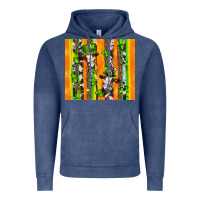Vintage Denim st patricks cow and shamrock with cowhide Vintage Hoodie - Artiststas