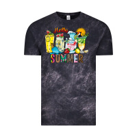 Cloud Black hello summer drink Vintage Tee - CowhideDigitalArt
