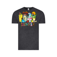 Vintage Black hello summer drink Vintage Tee - CowhideDigitalArt
