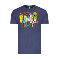 Vintage Denim hello summer drink Vintage Tee - CowhideDigitalArt