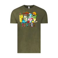 Vintage Olive hello summer drink Vintage Tee - CowhideDigitalArt