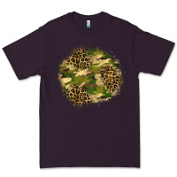 Plum camouflage and leopard patch  2 Premium Tee - BundleAndBundleShop