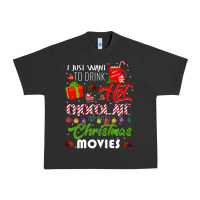 Pigment Black i just want to drink hot chocolate watch christmas movies premium Urban Heavy Tee - baoMotion