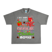 I Just Want To Drink Hot Chocolate Watch Christmas Movies Premium Urban Heavy Tee | Teevron